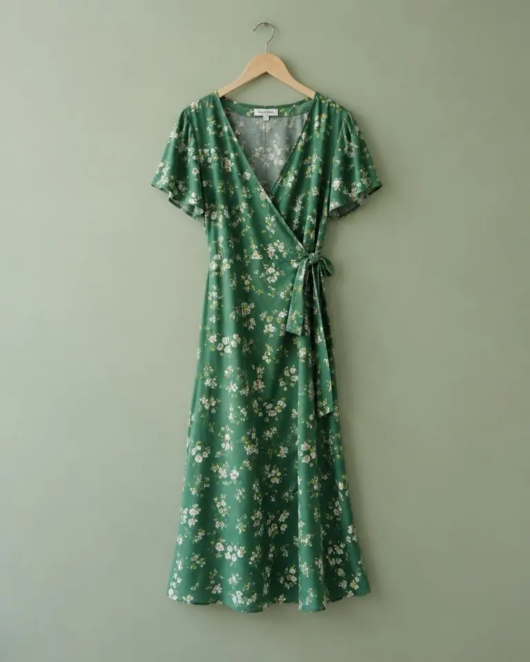 Green floral dress listing